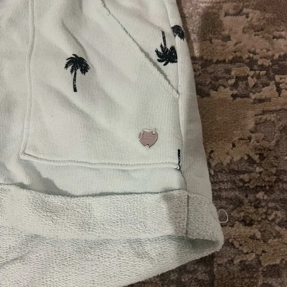 Juicy Couture Blue Palm Tree Shorts Size Medium